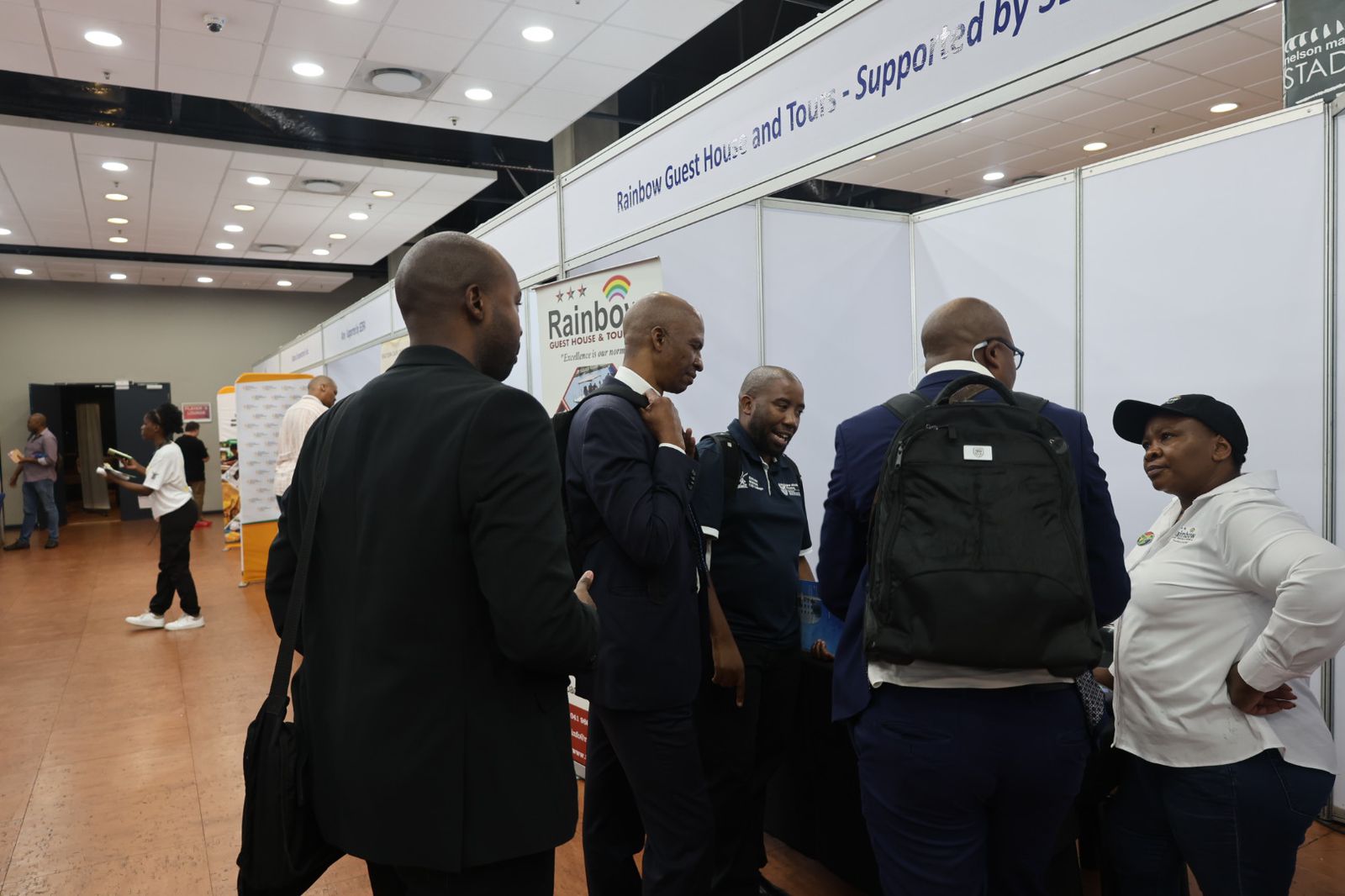 Delegates visiting Trade Market exhibition stands