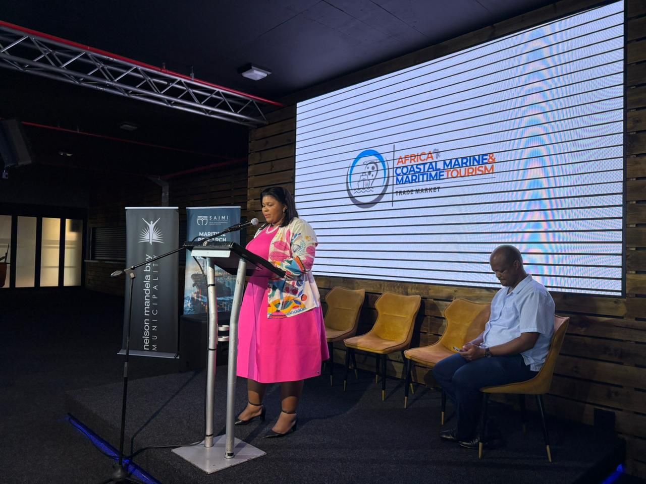 Speaker addressing the Trade Market programme